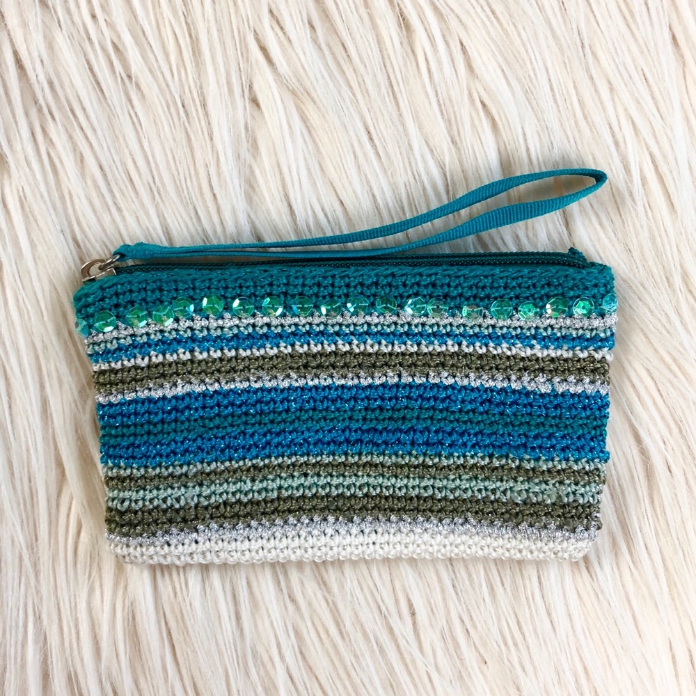 [Old Navy] Sparkle & Striped Wristlet